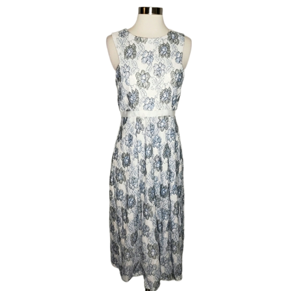 NWT Francesca's Miami Small Floral Lace Sleeveless Midi Party Formal Dress